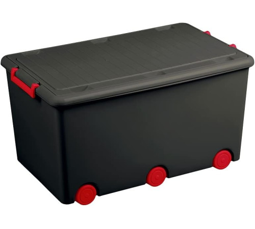 tega baby container pentru jucarii pw-001-163-c negru/rosu