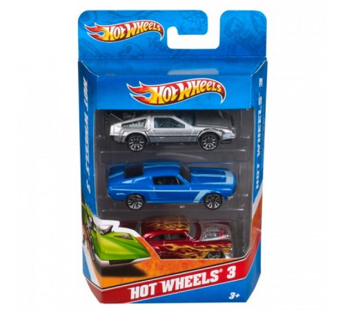 hot wheels k5904 set de mașini de bază (3 buc.) in stoc.