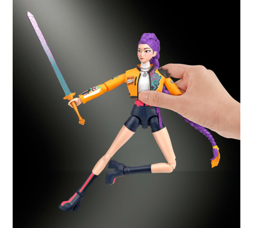k-pop demon hunters jry30 figurină rumi "how it's done" cu accesorii (15,7 cm)