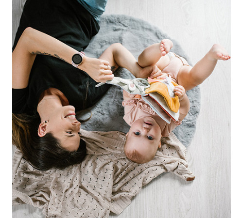 babyono-8128 1479/03 Плед трикотажный бамбуковый (75 x 100 см) бежевый