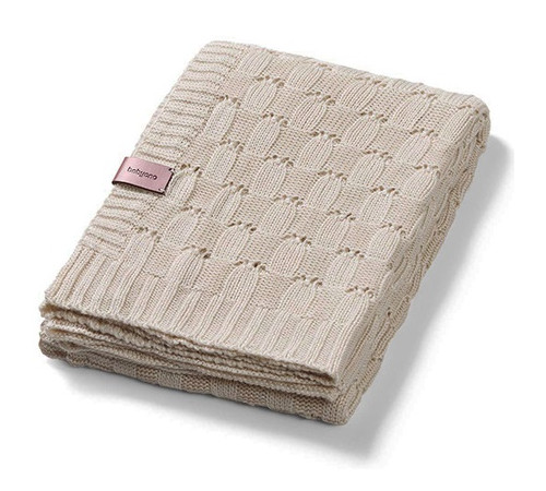  babyono-8128 1479/03 Плед трикотажный бамбуковый (75 x 100 см) бежевый