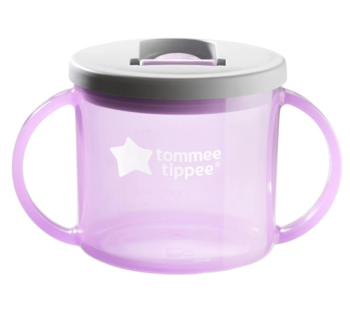 tommee tippee tt0049 cana cu manere "basics first cup" 190 ml.  (4 luni+) mov 
