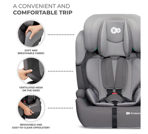 kinderkraft scaun auto comfort up 2 i-size (76-150 cm.) gri