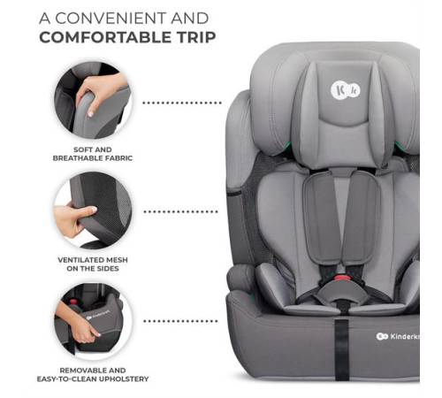 kinderkraft Автокресло comfort up 2 i-size (76-150 см.) серый