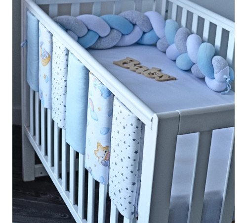 Veres 154.03.06.1 Комплект Фенс-бампер "Sleepy moon blue" (6 ед.)  veres 154.03.06.1 Комплект Фенс-бампер "sleepy moon blue" (6 ед.)