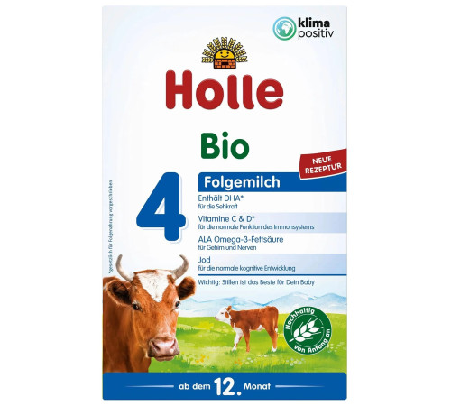 Сухая молочная смесь holle organic formula 4 (12 м+) 600 гр.