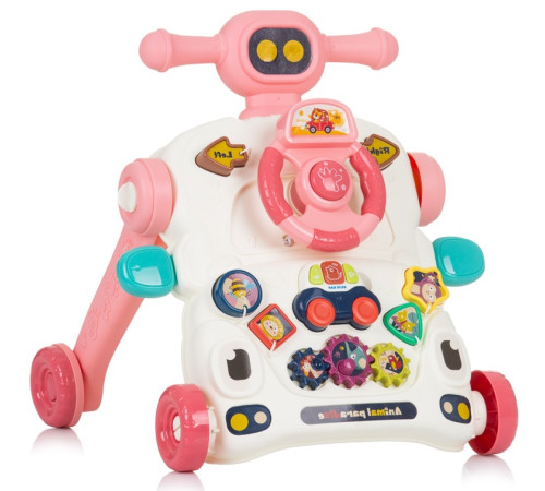chipolino Ходунки-каталка 3-в-1 "Машина" mikcar0243pi розовый