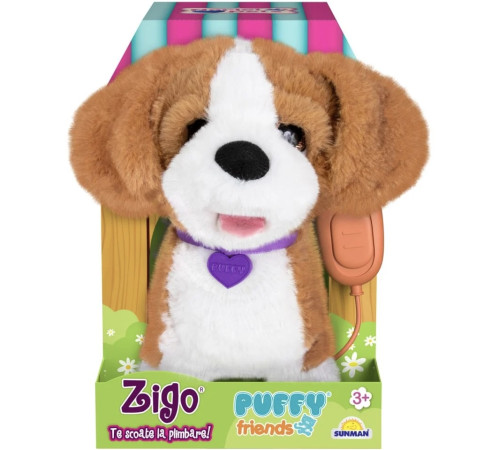  noriel int6741 puffy friends jucărie interactivă catelusul beagle “zigo”