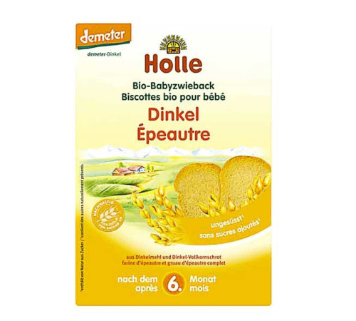  holle bio organic cухари мини пшеничные полба (6 м+) 200 гр.