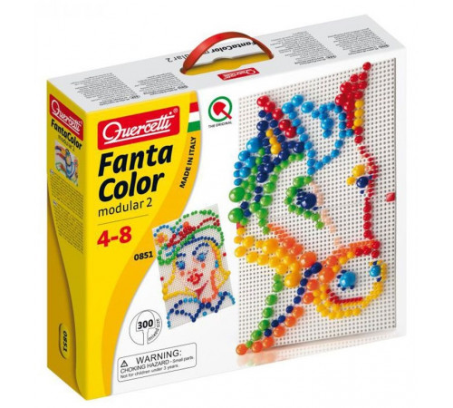 Quercetti 851 Мозаика FANTACOLOR Modular 2 (300 шт.)  quercetti 851 Мозаика fantacolor modular 2 (300 шт.)