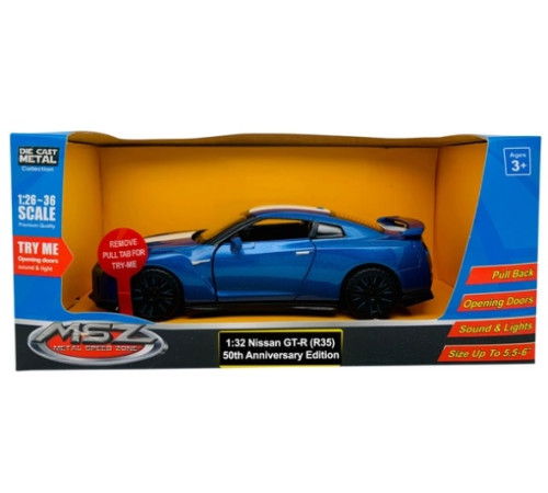 msz 68469m Металлическая модель "nissan gt-r (r35),1:32" в асс.