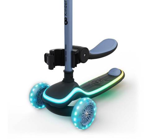 kinderkraft trotinetă 2 &icirc;n 1 raket up cu lumini led (albastru