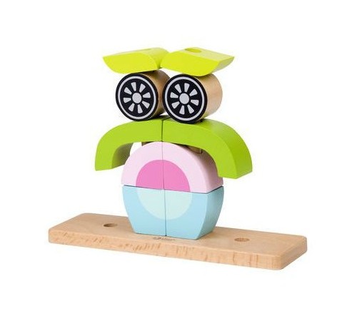 classic world 3708 set de cuburi din lemn "bufnita"