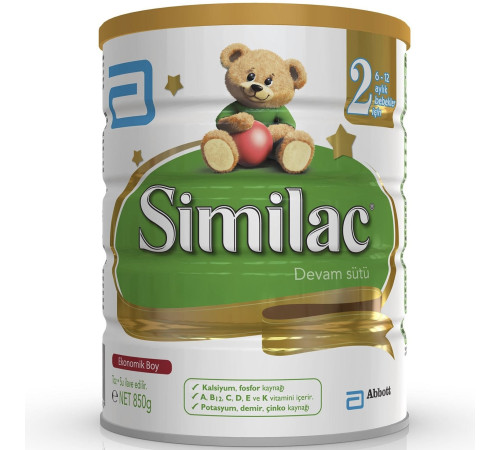 lapte praf similac 2 (6-12 luni) 850 gr. 