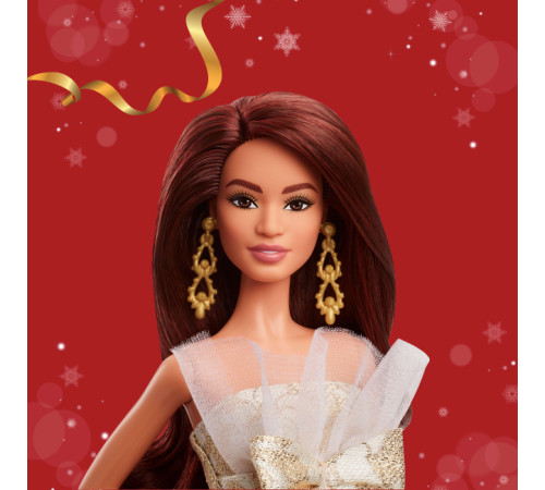 barbie jbh97 Коллекционная кукла "holiday 2025" брюнетка