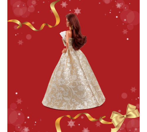 barbie jbh97 Коллекционная кукла "holiday 2025" брюнетка