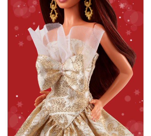 barbie jbh97 Коллекционная кукла "holiday 2025" брюнетка