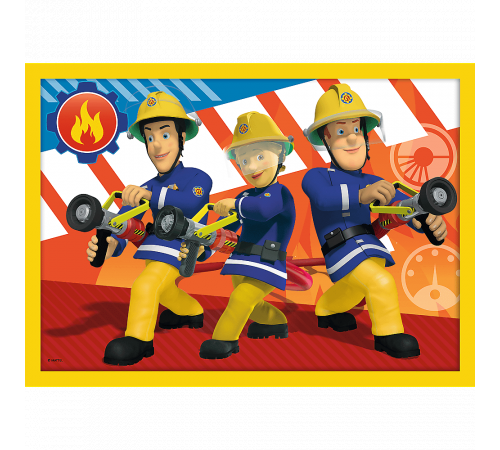 trefl 34373 puzzle 4-în-1 "fireman sam" (12/15/20/24 el.)