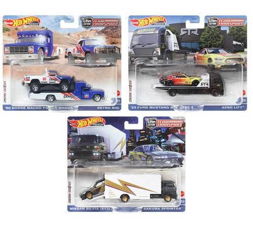 hot wheels flf56 transportor cu automobilul de baza "team transport" in asortiment