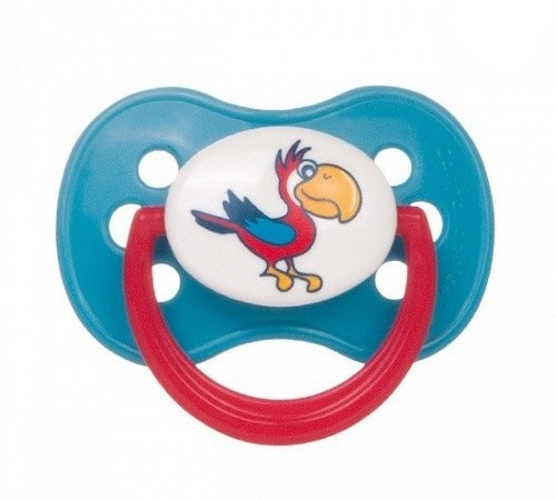 canpol 22/593 suzeta din silicon rotundă "animals" (0-6l) 1buc.