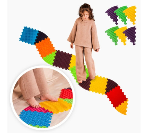 ortek 12731 covoraș ortopedic pentru masaj puzzle (6+6 el.) 