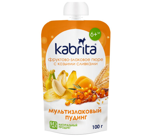 mega pack kabrita piure cu frișсă de capra "budincă cu cereale" (6 х 100) 600 gr.