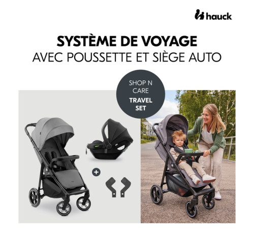 hauck cărucior 3 in 1 shop n care trio set grey