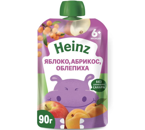 heinz Пюре яблоко-абрикос-облепиха (6 м+) 90 гр. 
