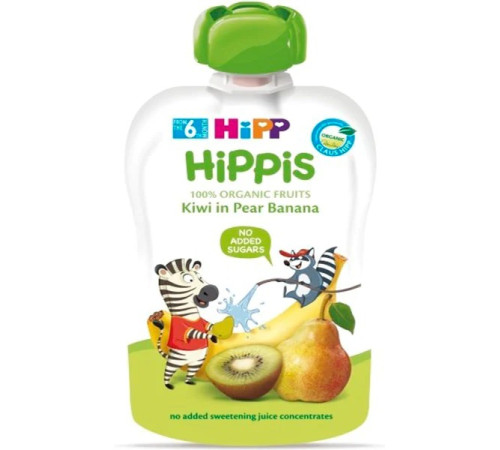  hipp 8527 Пюре hippis Груша-банан-киви (6 м+) 100 гр.