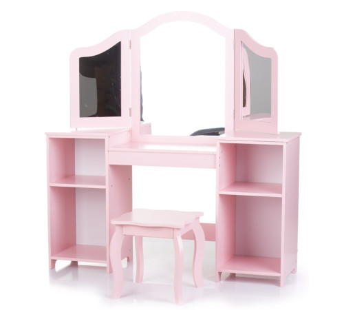 Chipolino DIWH02409156 Masă de toaletă roz (108 cm) cu oglindă triplă și taburet Jucării pentru Copii - Magazin Online de Jucării ieftine in Chisinau Baby-Boom in Moldova chipolino diwh02409156 masă de toaletă roz (108 cm) cu oglindă triplă și taburet