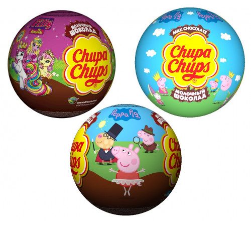  chupa chups Шоколадный шар с игрушкой (20 гр.) в асс.