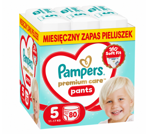  pampers premium care pants 5 (11-17 кг.) 80 шт.