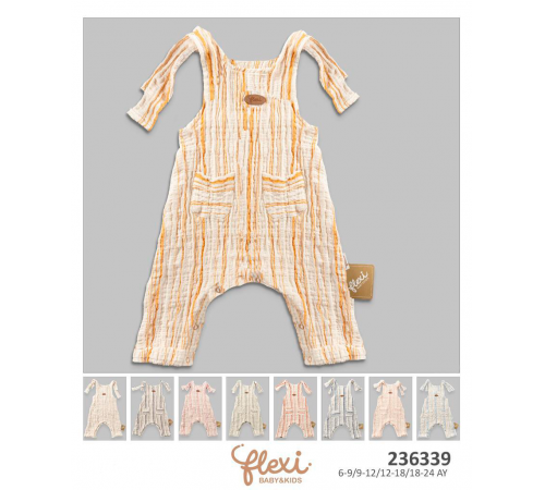 Детская одежда в Молдове flexi 236339 Комбинезон (6/9/12/18 мес.) в асс.
