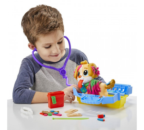 play-doh f3639 set de joc "recepție la medicul veterinar"