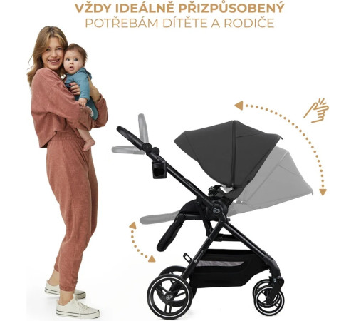 kinderkraft Коляска 2-в-1 yoxi серый