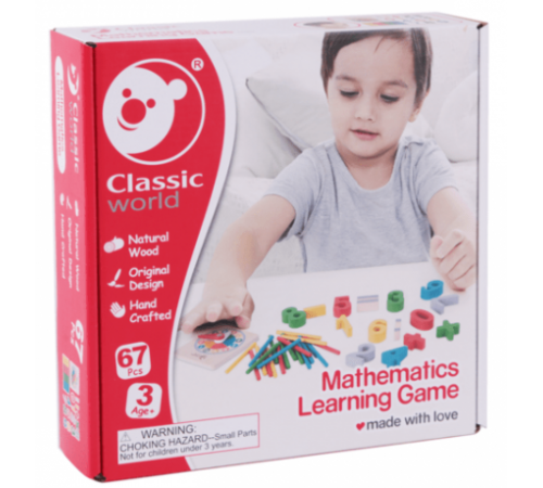 classic world 54563 set de joc din lemn "matematică"