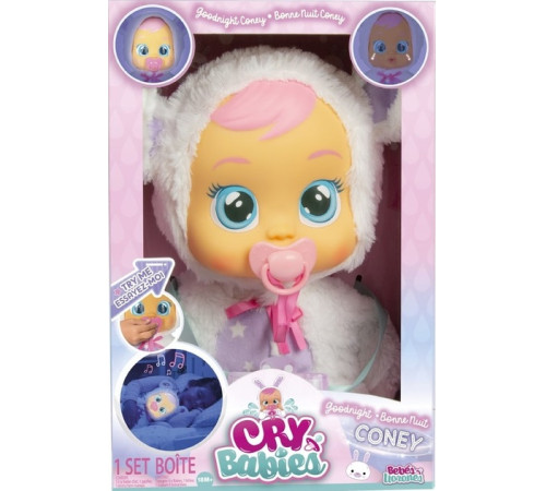 cry babies imc093140 păpușă "good night coney" (30 cm.)