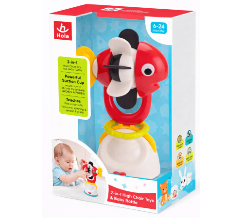 hola toys e7975С Игрушка-погремушка на присоске "Рыбкпа"