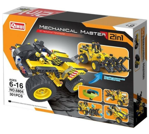 xtech bricks 6804 constructor mecanic 2-în-1 "combinină și buggy" (301 el.)