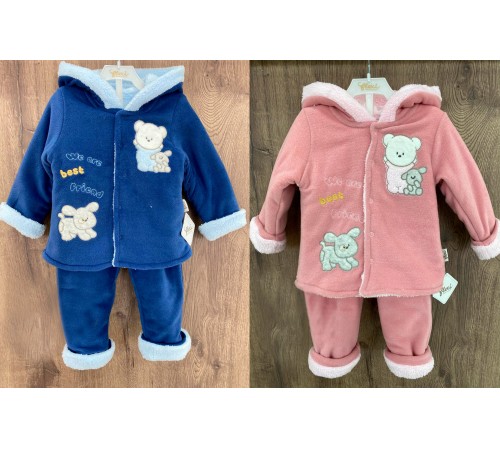 Одежда для малышей в Молдове Flexi 219019 Тёплый костюм на меху 2 ед. (9-12-18-24 мес.) в асс. flexi 219019 Тёплый костюм на меху 2 ед. (9-12-18-24 мес.) в асс.