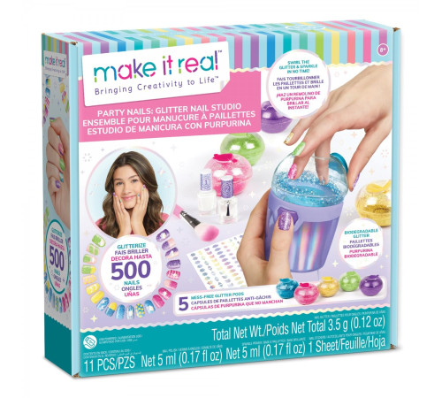 Make it Real 2467M Студия маникюра с блестками "Party Nails" Детский магазин в Кишиневе в Молдове make it real 2467m Студия маникюра с блестками "party nails"