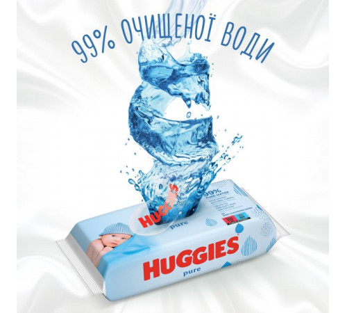 huggies Влажные салфетки "huggies pure" (168 шт.)