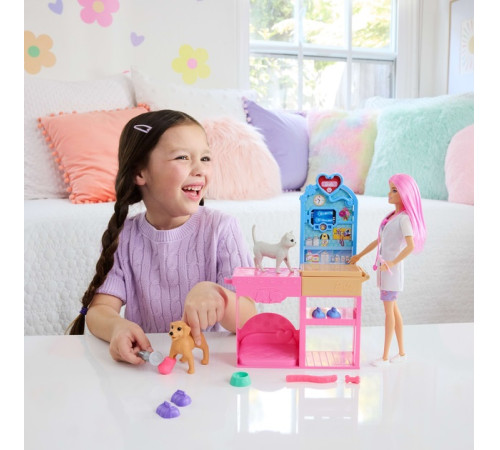 barbie jfx93 Игровой набор с куклой "Ветеринарная клиника"