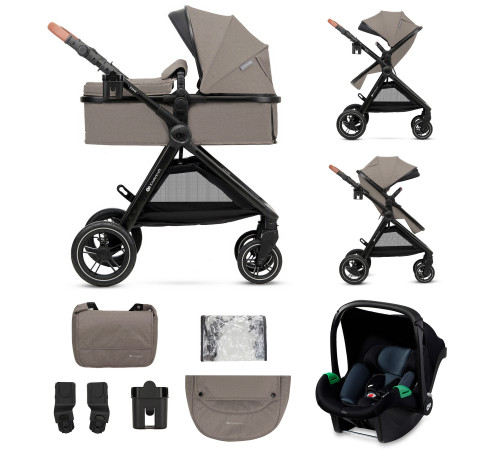 kinderkraft Коляска 3-в-1 esme бежевый