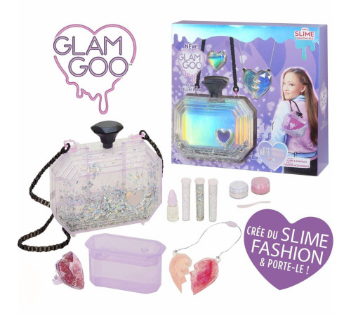 glam goo 560404 set creație slime "deluxe pack" cu accesorii