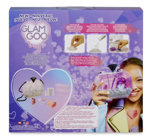 glam goo 560404 set creație slime "deluxe pack" cu accesorii