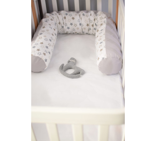 veres 302.01.6 perna pentru alaptare "comfort long" (170х52 cm.) stele alb-gri