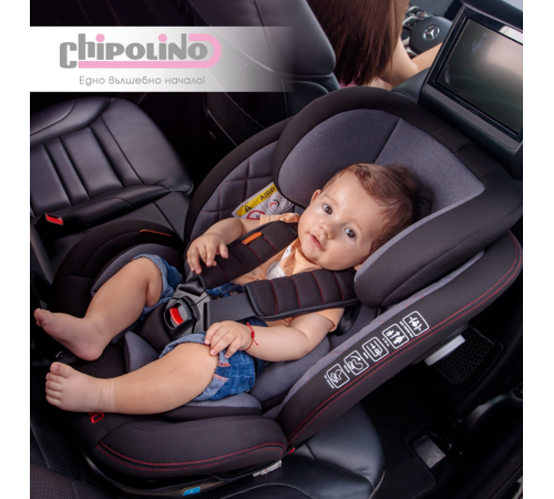 chipolino scaun auto "isofix lego 360 °c" stkle0231eb gr. 0+/1/2/3 ( 0-36 kg.) negru