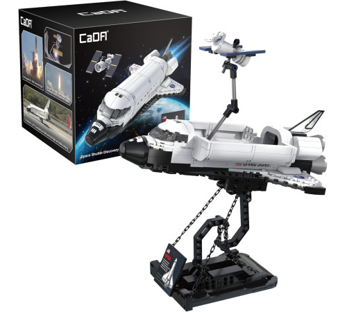 cada c56051w Конструктор "Космический шаттл nasa discovery со спутником" (475 дет.)