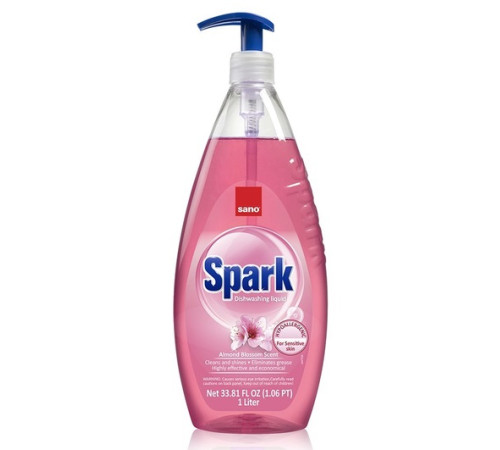 sano detergent de spălat vase spark almond (1 l) 350555